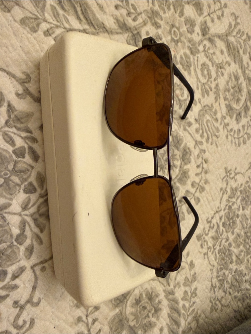 Polaroid 2042/s Men's Aviator Sunglasses Brown Lenses Black Frame